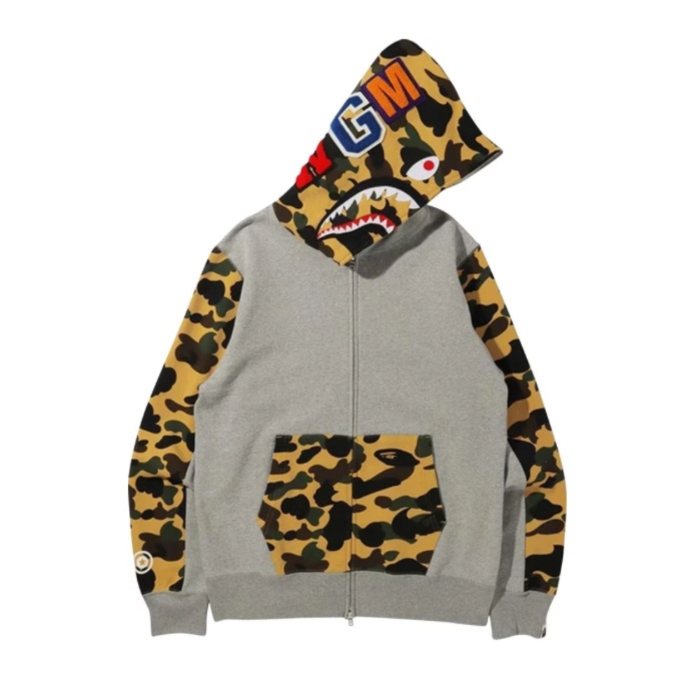 Gray bape hoodie